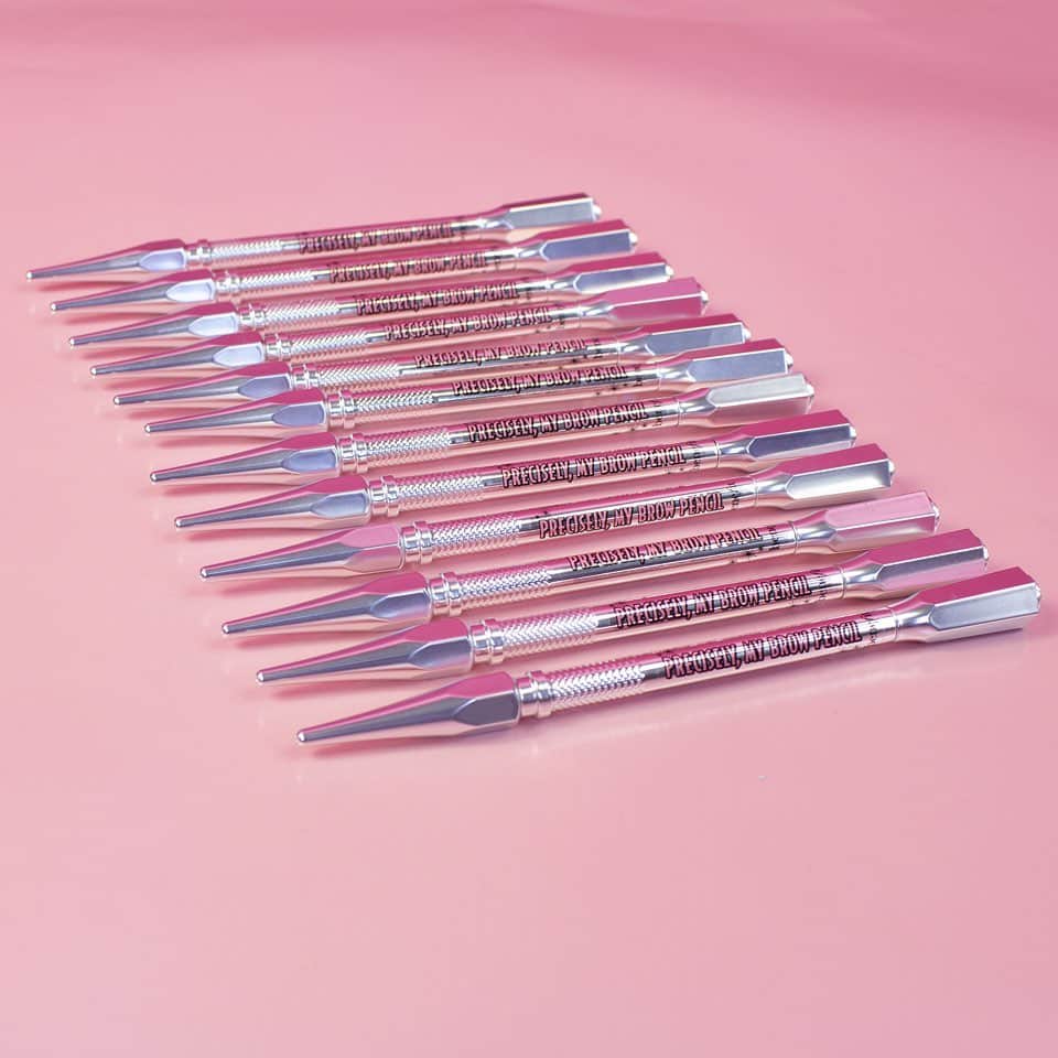 Benefit Cosmetics UKさんのインスタグラム写真 - (Benefit Cosmetics UKInstagram)「Whether you like your brows, bold, feathered, full or defined 🤷‍♀️ #preciselymybrow is the pencil for you, it's super-fine tip & double ended spoolie makes for the perfect brow partner #actnatural #benefitbrows #preciselymybrow #browgoals . . . 📷 Image Description: A line up of precisely, my brow pencils on a pink background.」6月10日 1時13分 - benefitcosmeticsuk