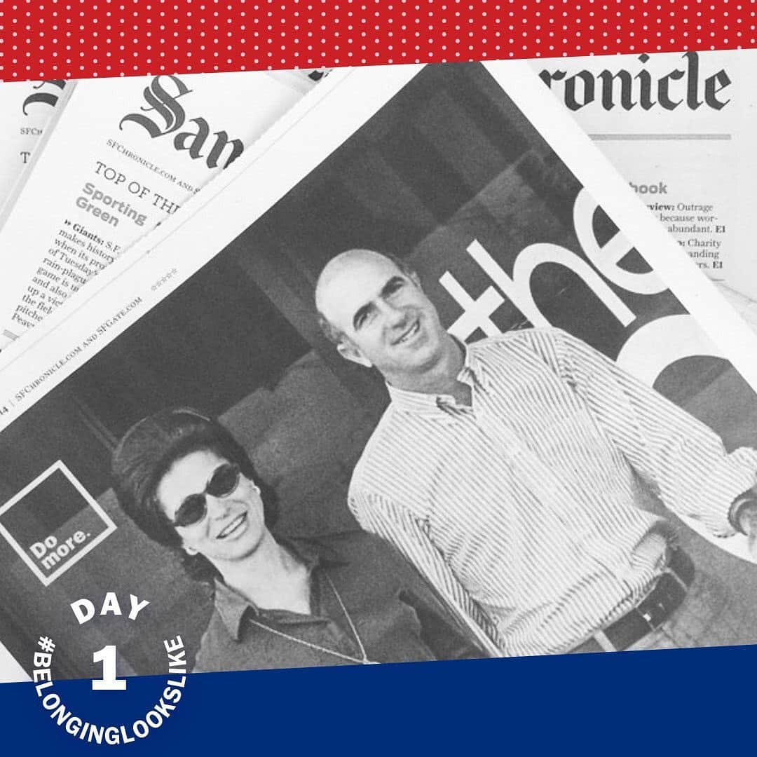 Old Navyさんのインスタグラム写真 - (Old NavyInstagram)「sunday morning headlines 📰: old navy is turning the big 2-5, and like any good millennial, we’re celebrating for a whole month! back in '94, don & doris fisher (above) founded old navy to be a place where everyone belongs – it was big news then & it's *still* our thing. . we invite you to follow along through july 4th as we countdown 25 days of belonging – it's what makes us *us*, and what makes america *america*. . join the conversation (& the 🎉) with the hashtag #belonginglookslike & we'll reshare! . #oldnavystyle」6月10日 1時13分 - oldnavy