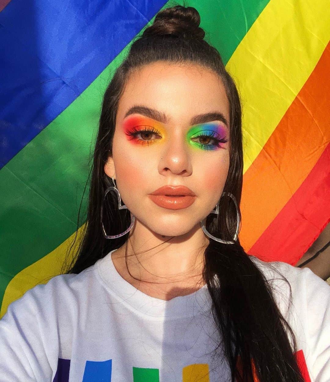 NYX Cosmeticsさんのインスタグラム写真 - (NYX CosmeticsInstagram)「#PROUDARTISTRYFORALL 🌈 Happy #LAPride, beauties! 💋 We want to see how you're celebrating! 🎉Tag us in your best #pride inspired looks for a chance to be reposted! ✨ Featured here is @carlygmua wearing our Bare With Me Hydrating Jelly Primer + California Beamin' Face & Body Bronzer in 'Free Spirit' + HD Blush in 'Summer' + Strictly Vinyl Lip Gloss in 'Sugar Mama' 😘 || #nyxcosmetics #nyxprofessionalmakeup #crueltyfreebeauty」6月10日 1時59分 - nyxcosmetics