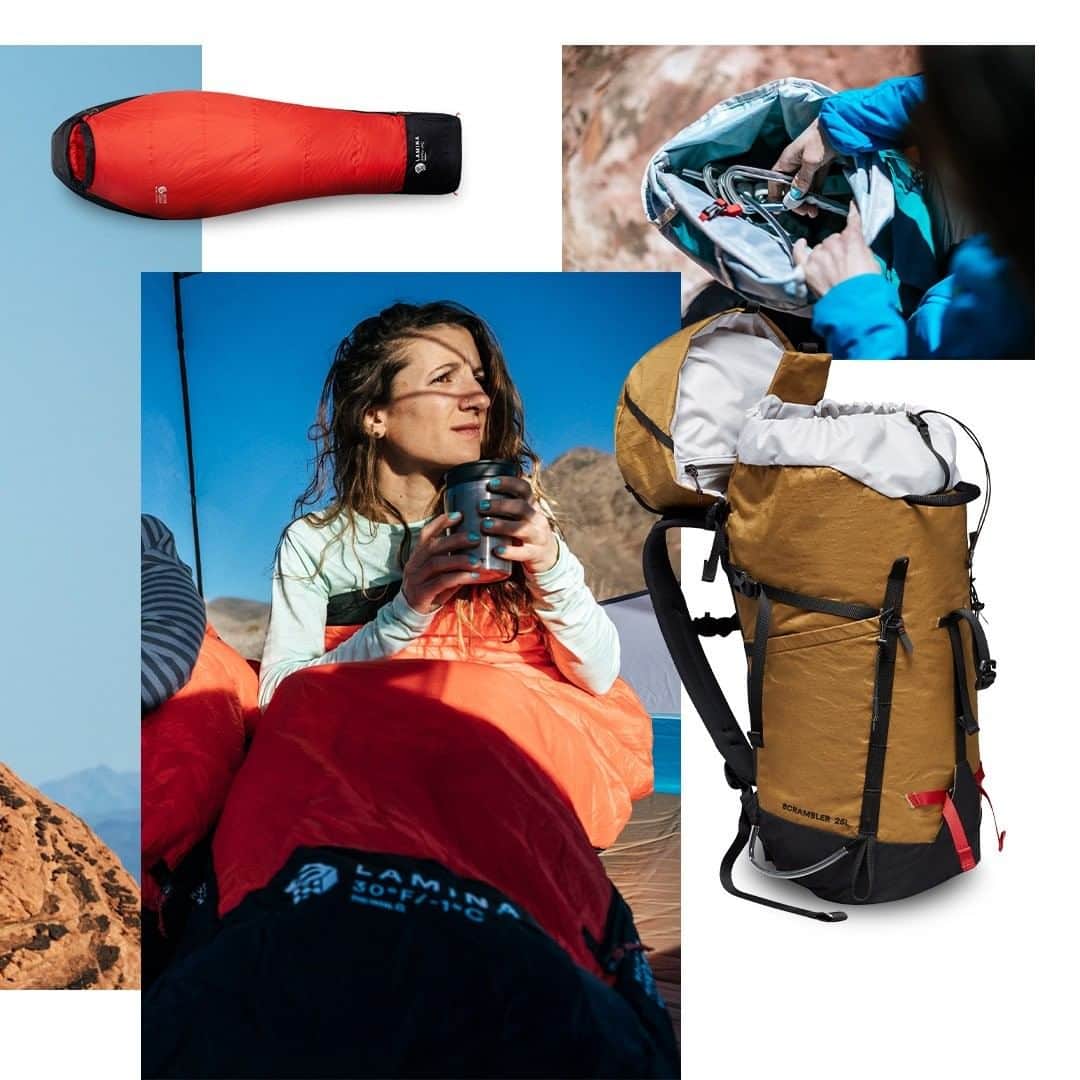 マウンテンハードウェアのインスタグラム：「Climbing out of bed or climbing to the rock wall—neither is easy. But one of these items makes the job easier, and the other…well, you might need to set a backup alarm. 😴💭Photo: @jonglassberg」