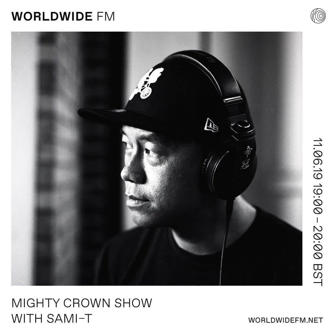 MIGHTY CROWNのインスタグラム：「Bless up peeps  I’ll be playin some music on #worldwidefm  6/11 from 7pm  #Uk #hours  #ジャイルスピーターソン の ラジオ番組  6/11の 日本時間  深夜1時から 発射するぜ〜 世界どこでも聞ける  インターネットラジオ！ You can listen anywhere in the world Europe time 7pm  Jahpan time 1:00am  June 11th  http://wrldwd.fm/mightycrown」