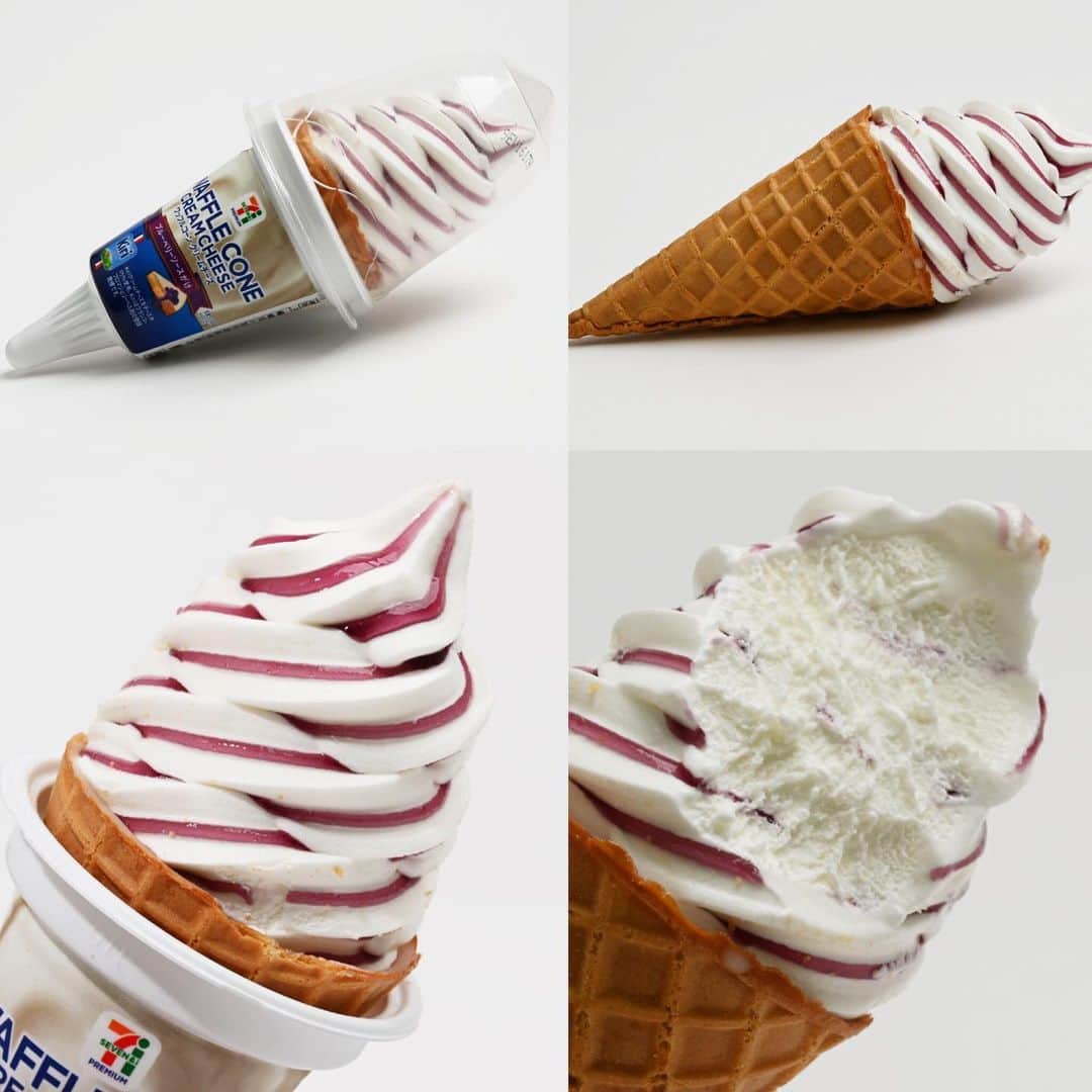 アイスマン福留さんのインスタグラム写真 - (アイスマン福留Instagram)「セブンプレミアム『ワッフルコーン クリームチーズ』 セブン×kiri®コラボアイス続々！バター香るザクザク食感ワッフルコーンとkiri®クリームチーズ使用のクリームチーズ味アイス、甘酸っぱいブルーベリーソースの組み合わせは文句なしのおいしさ！ #ワッフルコーン #クリームチーズ #kiri #キリクリームチーズ #チーズアイス #ブルーベリーソース #ブルーベリー #セブンイレブン #セブンプレミアム #アイスマニア #icemania」6月10日 12時56分 - iceman_ax