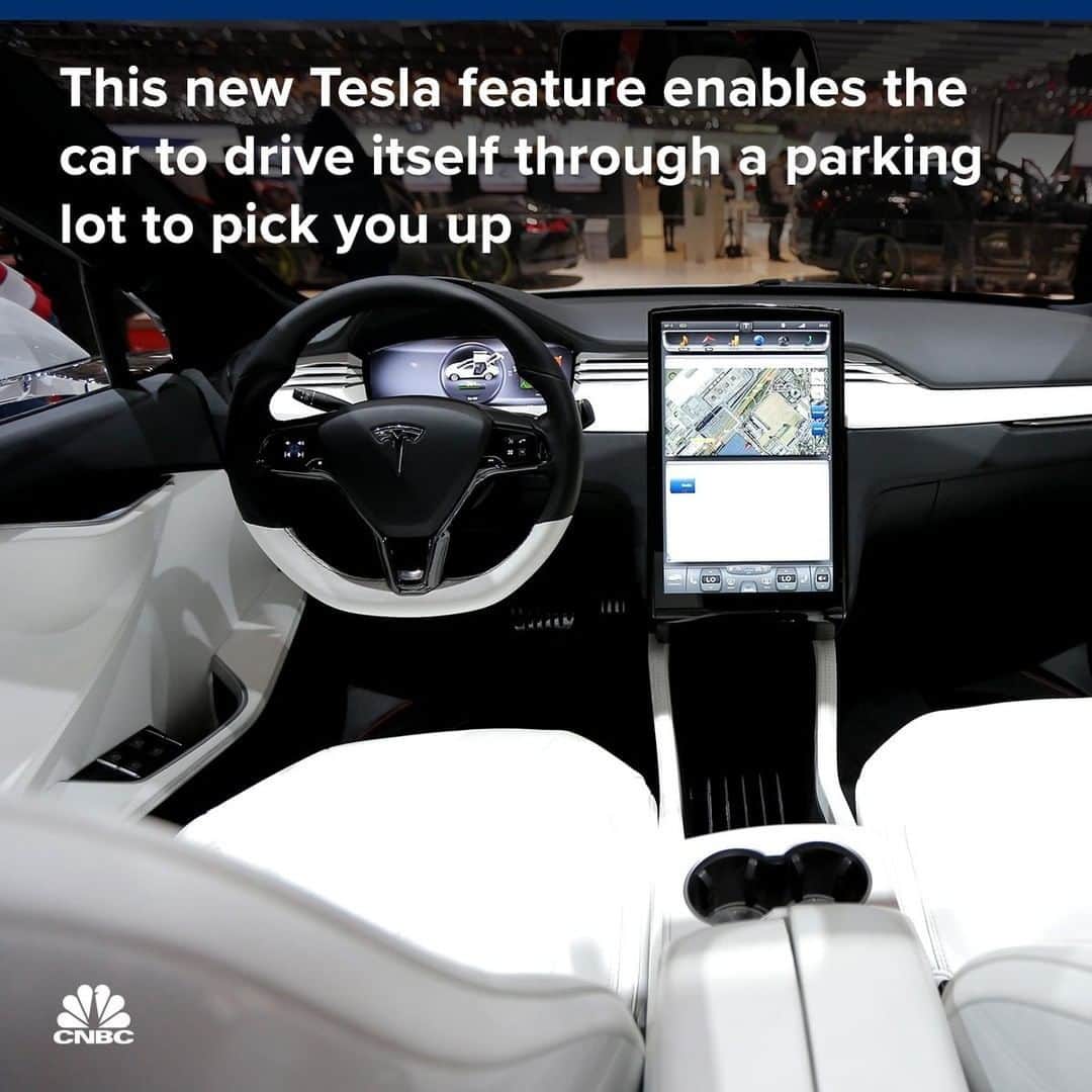 CNBCさんのインスタグラム写真 - (CNBCInstagram)「Forgot where you parked? 🤷No worries.⁣ Soon your car may come to you. ⁣⠀ ⁣⠀ Tesla is rolling out a new feature that lets drivers remotely call their car to drive itself through a parking lot to pick them up. ⁣⠀ ⁣⠀ ⁣⠀ The feature is called Enhanced Summon. It works as long as the car is within 150 feet.⁣ ⁣⠀ ⁣⠀ To see how Enhanced Summon works, visit the link in bio.⁣⠀ *⁣⠀ *⁣⠀ *⁣⠀ *⁣⠀ *⁣⠀ *⁣⠀ *⁣⠀ *⁣⠀ #tesla #cars #auto #automobiles #ev #electricvehicles #ai #artificialintelligence #business #businessnews #cnbc⁣」6月10日 7時00分 - cnbc