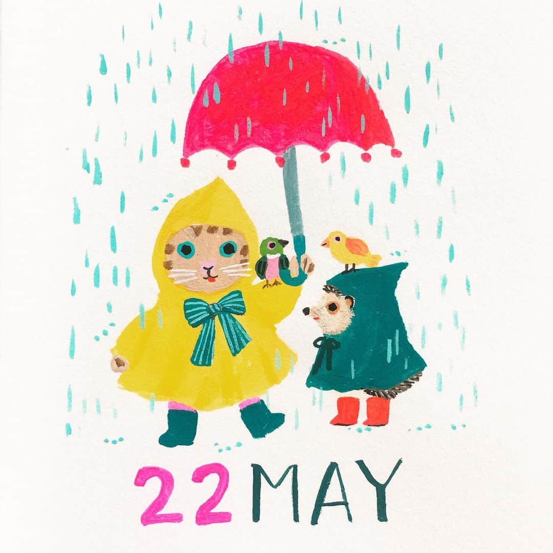 北岸由美さんのインスタグラム写真 - (北岸由美Instagram)「雨  #yumikitagishicalendar_may」6月10日 9時11分 - yumikitagishi