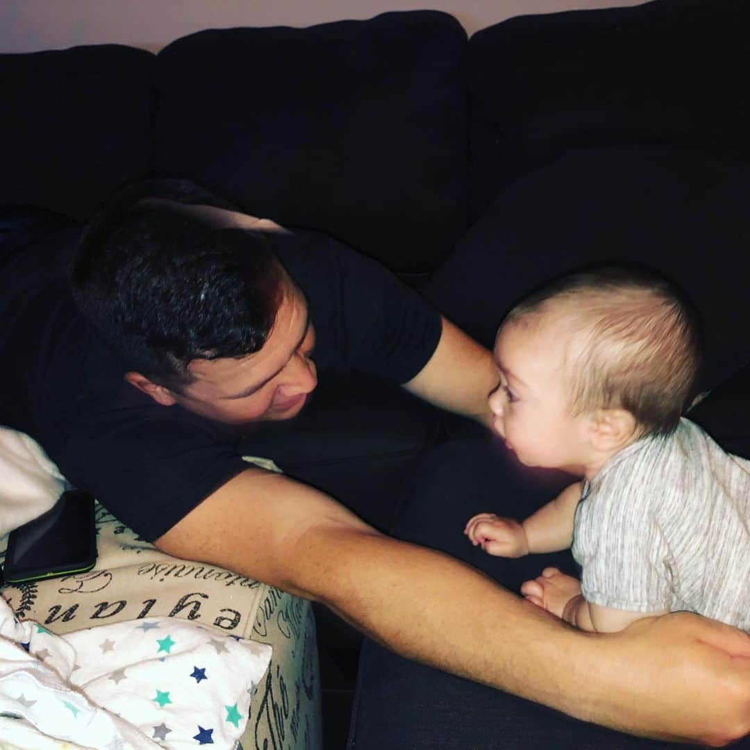ディーナ・ニコール・コルテーゼのインスタグラム：「My boys 💙 I’m one lucky girl」