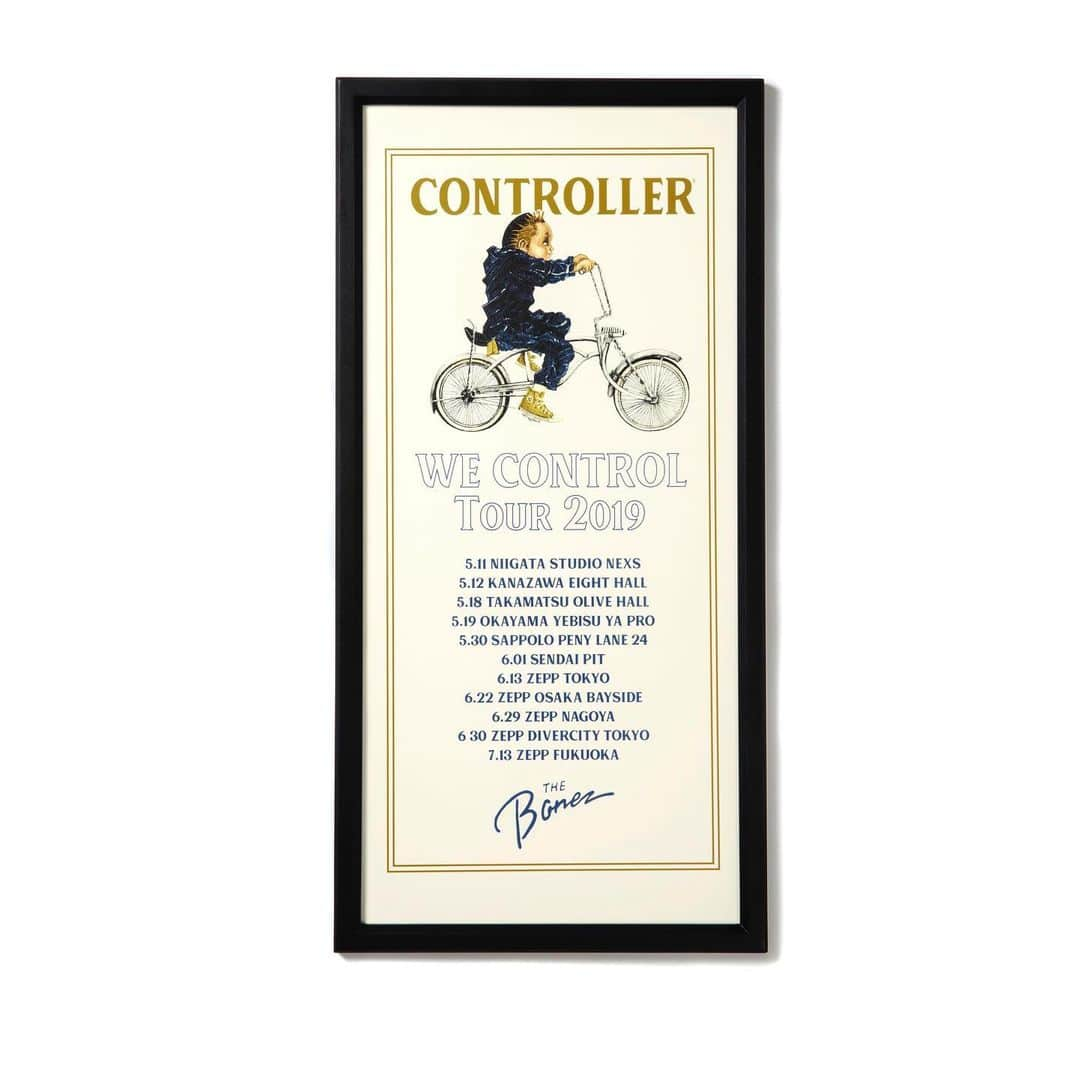 The BONEZさんのインスタグラム写真 - (The BONEZInstagram)「. 【-WE CONTROL- TOUR MERCH】 "CONTROLLER" Silk Screen Print Poster  Size : 343 x 728 mm Price : 5,000yen  WE CONTROL TOUR  数量限定のシルクスクリーンポスター。 色ごとに製版し、1色ずつ刷る事で完成される版画です。 全てのポスターにメンバー直筆のサインとナンバリングと入ります。 ※額縁は付きません。 #thebonez」6月10日 20時19分 - the____bonez