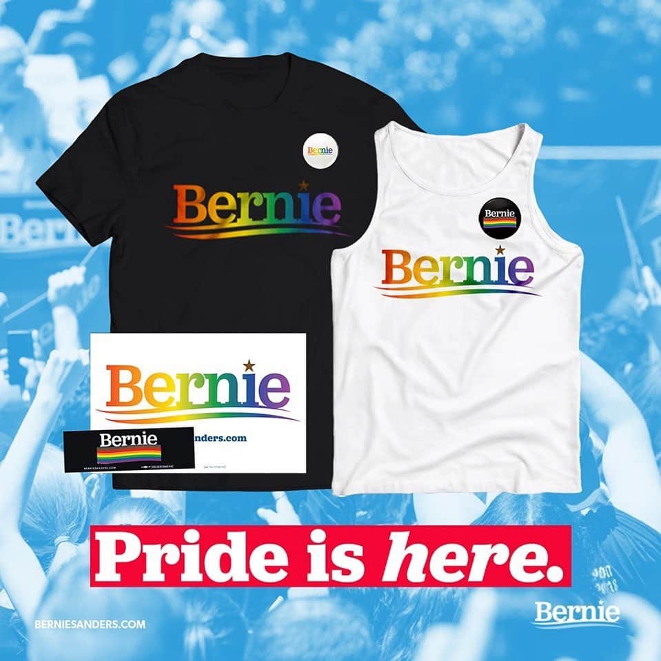 バーニー・サンダースさんのインスタグラム写真 - (バーニー・サンダースInstagram)「Don’t wait: Celebrate Pride with Bernie and get your Pride tanks, tees, stickers and buttons at store.berniesanders.com!」6月11日 6時23分 - berniesanders