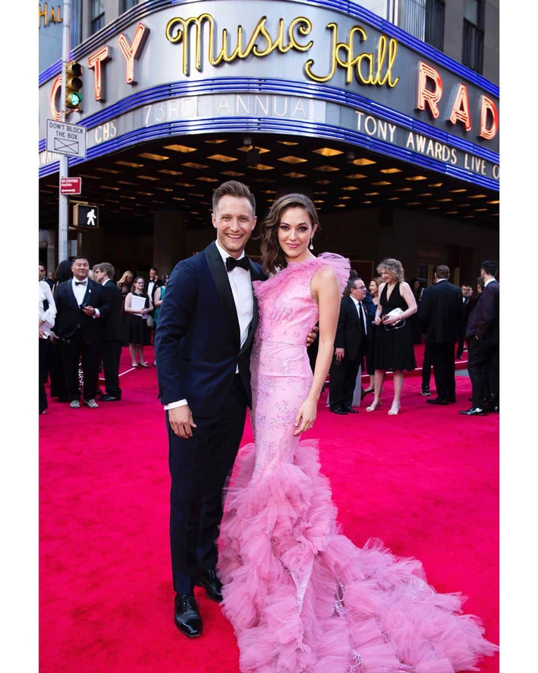 ローラ・オスさんのインスタグラム写真 - (ローラ・オスInstagram)「I love being part of this great big theatrical family, getting all dressed up with @nathanjohnsonny to celebrate Broadway’s biggest night. And what an honor to sing at the official @thetonyawards afterparty at @theplazahotel this year. Thanks to the ever generous genius @csiriano for this dreamy bubble gum mermaid barbie gown, to my glam team @miasantiagohair & @alianalopez, to @jennyandersonphoto for perfectly documenting the moments, and @karen_millen for the cobalt blue costume change. Congrats & mad respect to all my superhero friends who were nominated, won, or performed, and are still somehow alive to carry their shows 8 performances a week (@santinofontana, @lilcoopz, @lulubellestiles, @stephaniejblock, @celiakb, @bethleavel, @abrightmonster, @alistroker, etc!). 🙌🏼 And @j_corden, you crushed it. Another @thetonyawards for the books! @42west @voguemagazine」6月11日 7時01分 - lauraosnes