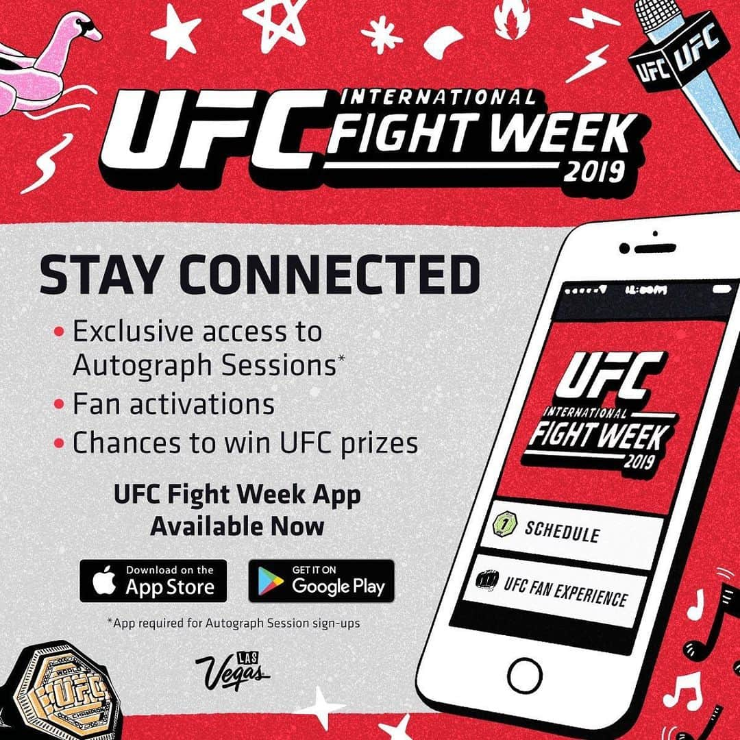 UFCさんのインスタグラム写真 - (UFCInstagram)「The official UFC Fight Week App is here! Download now to be part of the action. #UFCFightWeek」6月11日 7時13分 - ufc