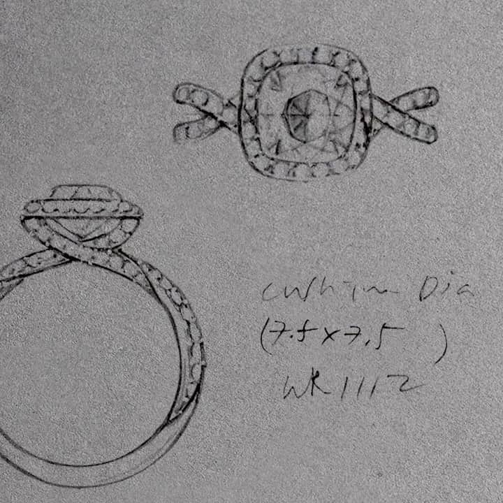 デビッドヤーマンのインスタグラム：「From initial sketch to final design, David Yurman works side-by-side with his team in the New York studio to bring each diamond ring to life. #DavidYurman #LoveInspires」