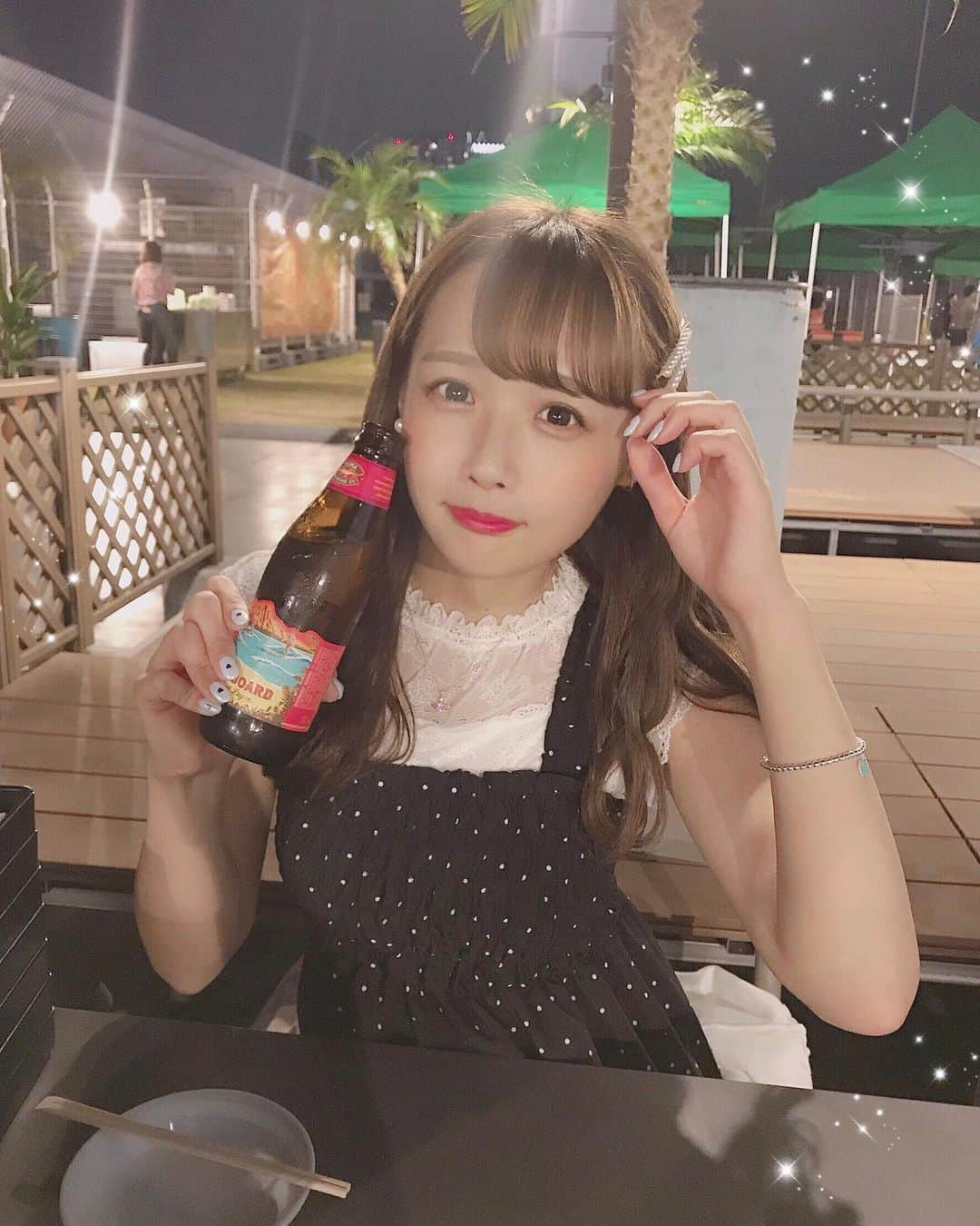 計良日向子（ひなひ）さんのインスタグラム写真 - (計良日向子（ひなひ）Instagram)「. . ビアガーデンの季節🍻💗 . . . トップス @majesticlegon_official . ワンピース @niceclaup_official_ . . . . #ビアガーデン #niceclaup #majesticlegon #love #instagood」6月10日 22時55分 - kerahinako1105