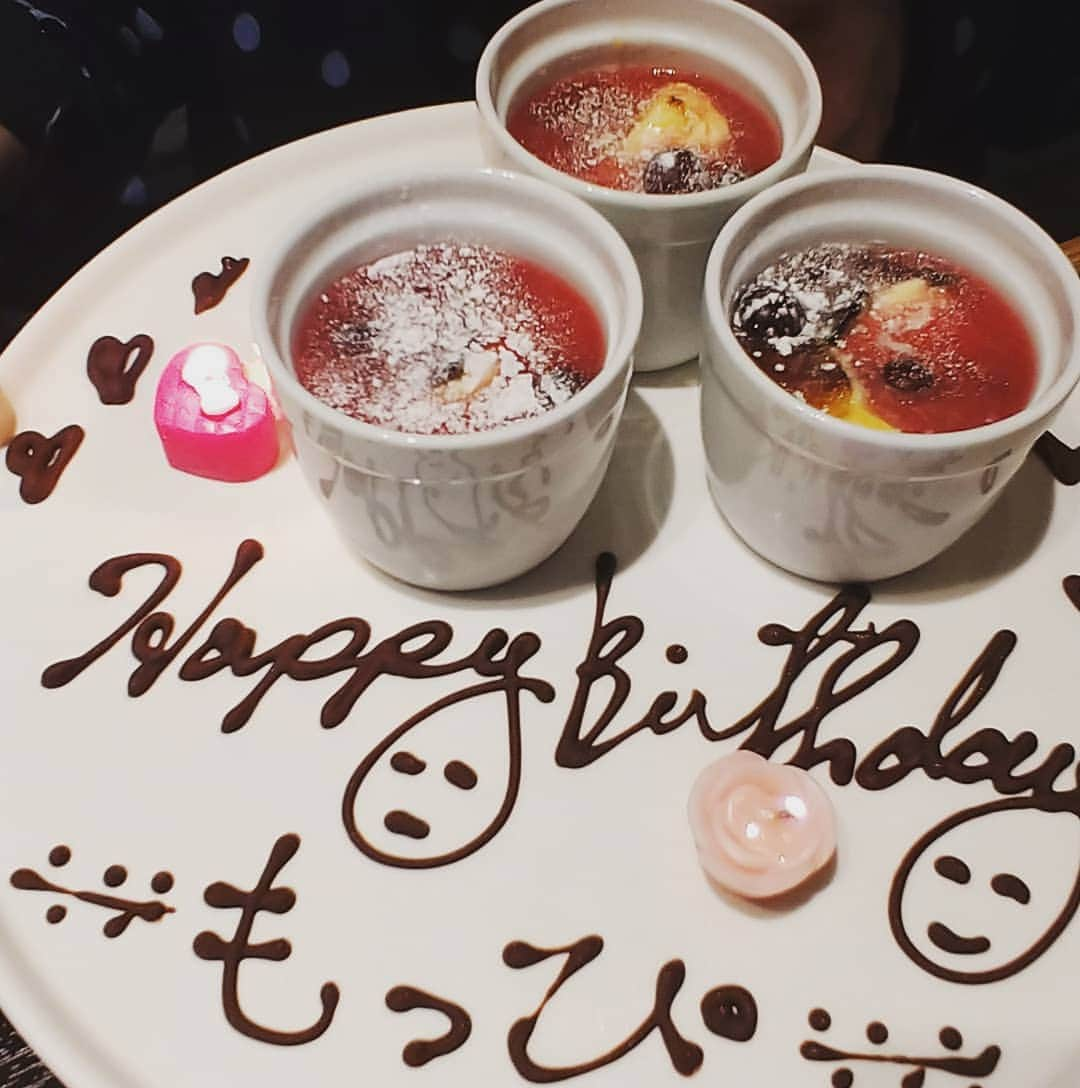 池尻和佳子さんのインスタグラム写真 - (池尻和佳子Instagram)「お誕生日おめでとう‼️‼️ Reborn🤗🌟 #誕生日 #got#gott #bistro#ももぴ#もっぴー  #舞鶴#フレンチ #happybirthday  #デザート#スイカ #4649#福岡」6月11日 0時16分 - wakako_ikejiri_rkb