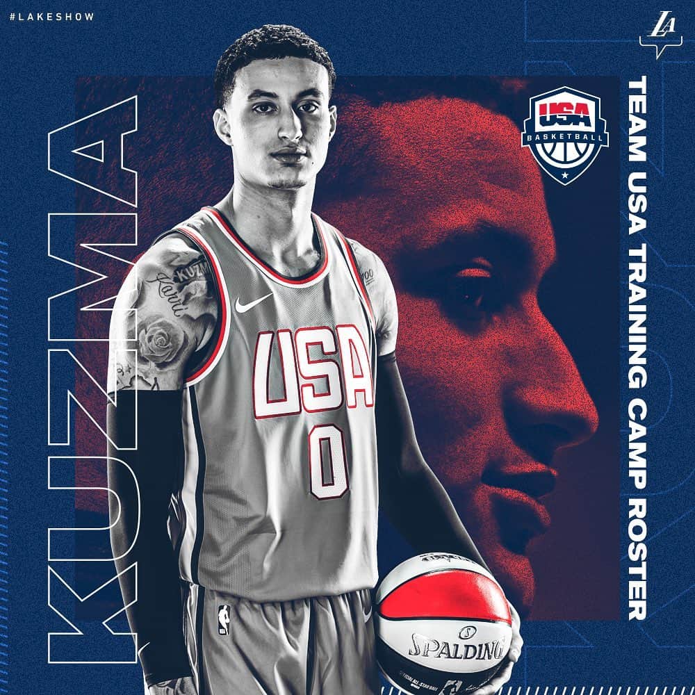 Los Angeles Lakersさんのインスタグラム写真 - (Los Angeles LakersInstagram)「#KuzControl x Team USA 🇺🇸 @kuz will compete at USA Basketball training camp for a spot on the FIBA World Cup roster.」6月11日 0時19分 - lakers