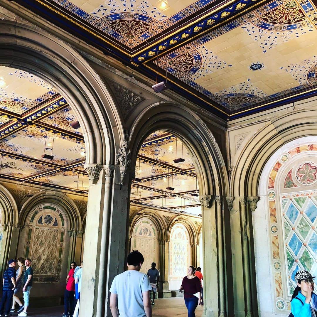 上杉洋史のインスタグラム：「Bethesda Terrace and Fountain. #bethesdaterrace #centralpark #nyc」