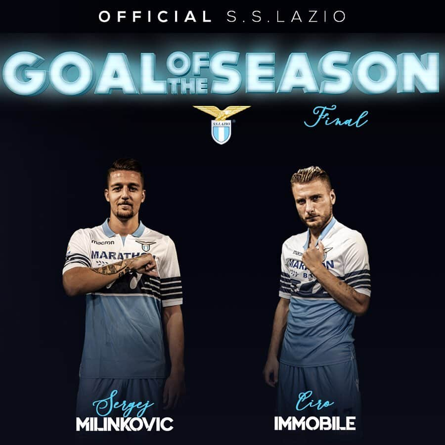 SSラツィオさんのインスタグラム写真 - (SSラツィオInstagram)「🔥 We have a final!  Vote for your #SSLazio Goal of the Season 🥇 .  1️⃣ @sergej___21  2️⃣ @ciroimmobile17」6月11日 2時02分 - official_sslazio