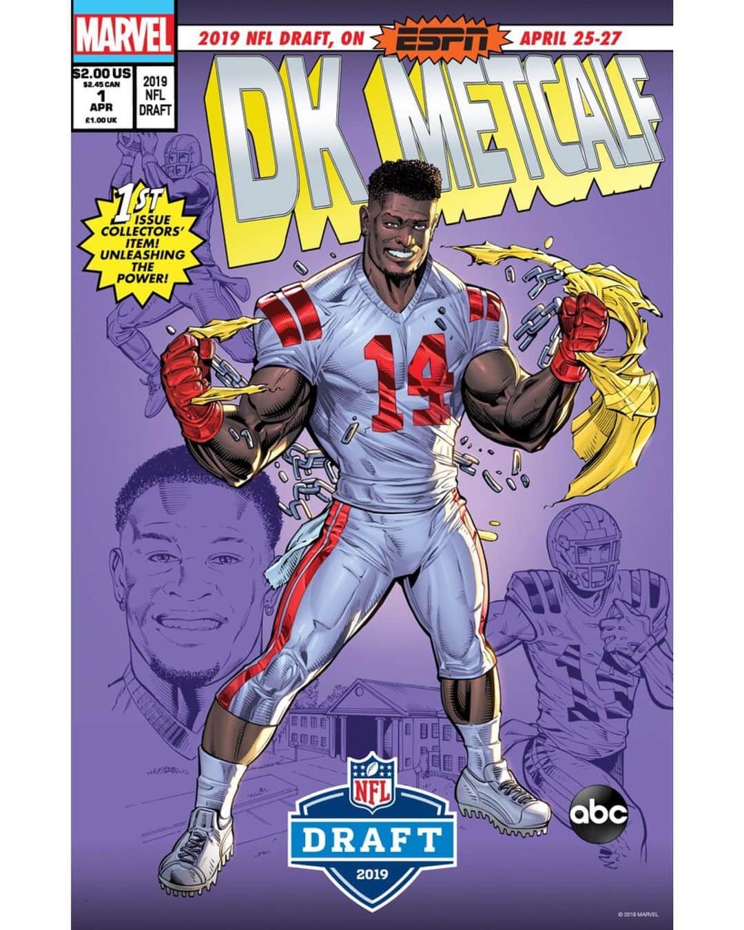 Marvel Entertainmentさんのインスタグラム写真 - (Marvel EntertainmentInstagram)「@ESPN and Marvel Comics team up to recreate five classic comic covers for the @NFL draft! See all the covers and learn more on Marvel.com.」6月11日 4時35分 - marvel