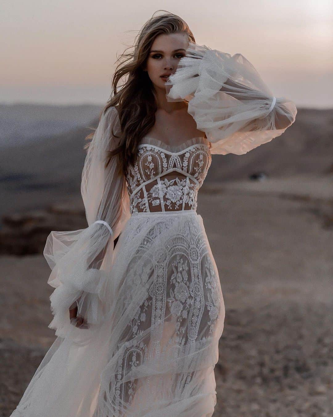 Galia Lahavさんのインスタグラム写真 - (Galia LahavInstagram)「Princess Of The Desert | An ethereal gown captured by the one and only @tali__photography」6月11日 5時50分 - galialahav