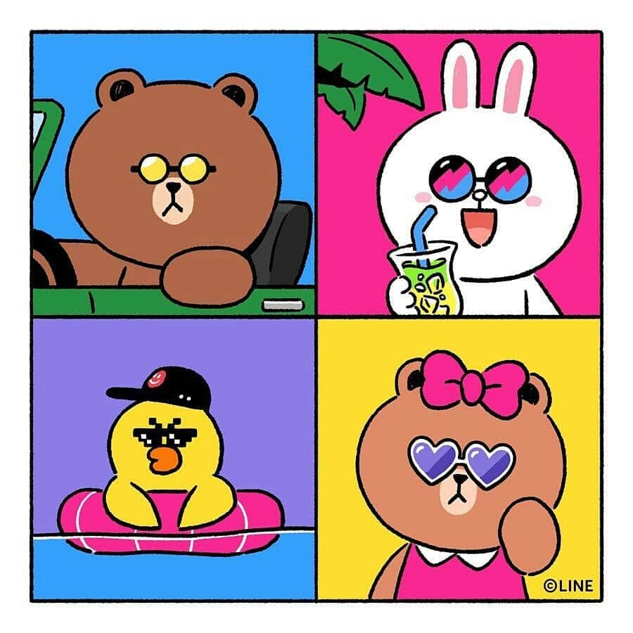 CHOCOのインスタグラム：「Tell us your favorite!😎 #2019SS #Sunglasses #Style #Summer #Beach #MustHave #BROWN #CHOCO #SALLY #CONY #MOON #LINEFRIENDS」