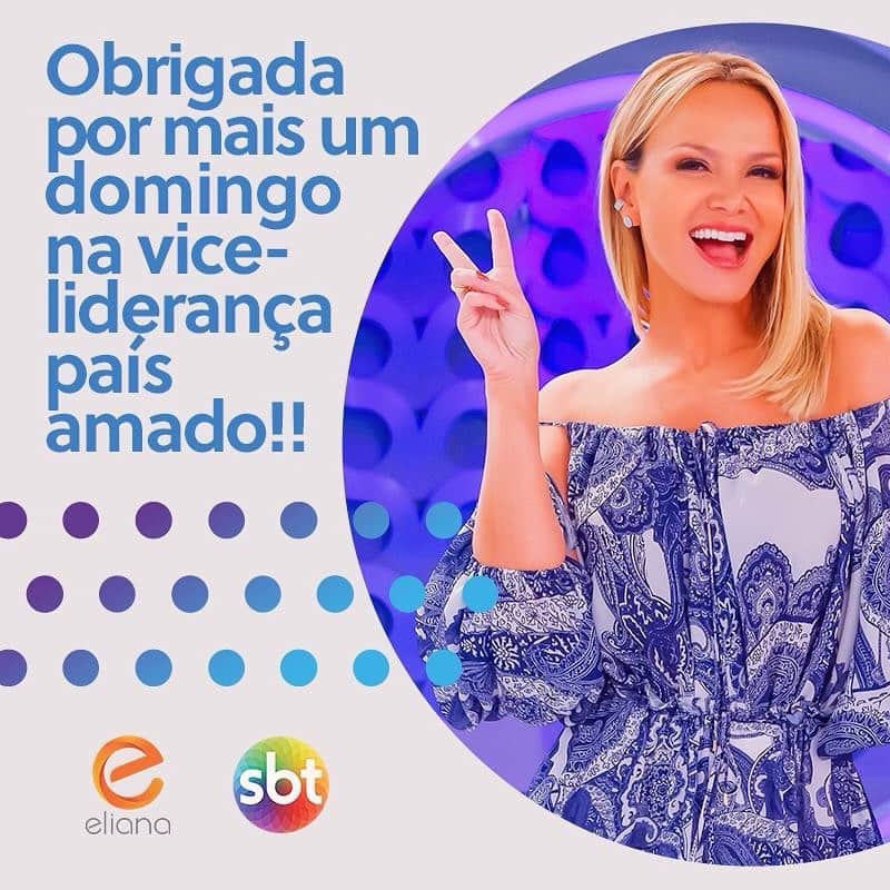 Eliana Michaelichin Bezerraのインスタグラム：「A semana começa com muita alegria por aqui!! Domingo após domingo o Programa Eliana é presenteado com o carinho de vcs que nos colocam em segundo lugar em audiência. Obrigada meus amores!! Vcs são demais!! #obrigadadeus #eliana #programaeliana」