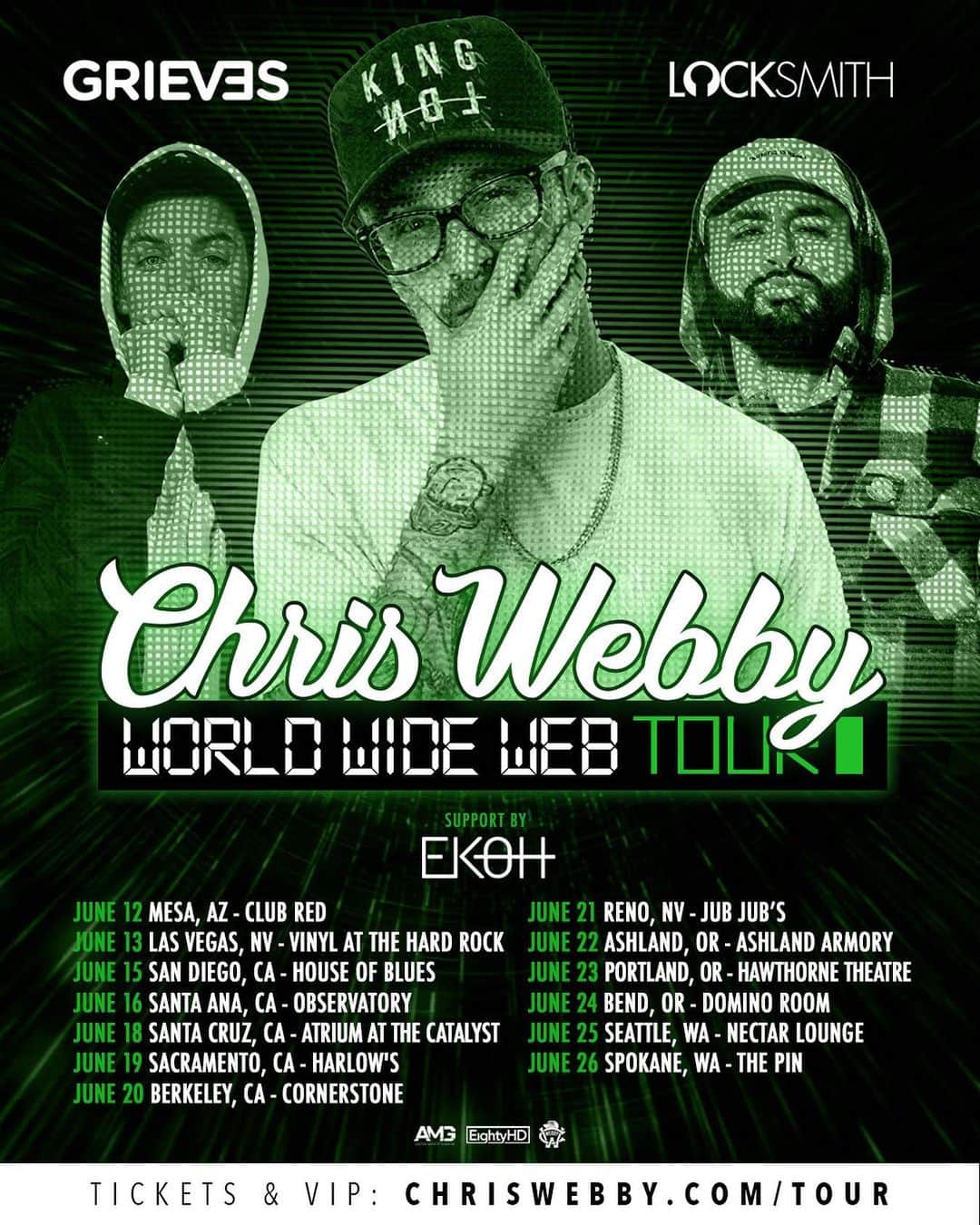 クリス・ウェビーさんのインスタグラム写真 - (クリス・ウェビーInstagram)「West Coast starts THIS WEEK !! Post a 🕸 if you’re coming out to the #WorldWideWebTour」6月11日 11時08分 - chriswebby