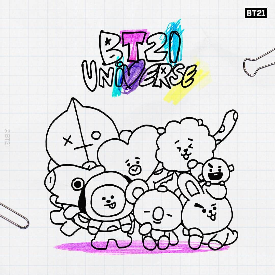 のインスタグラム：「Just when you thought it was over, Little ones decided to come back.. 🤭🥺📱 ✔️Get them on our Instagram story! #Cuz #TheyMissedYa #NowWithYa #4ever #Muah #Wallpaper #BT21_UNIVERSE #BT21」
