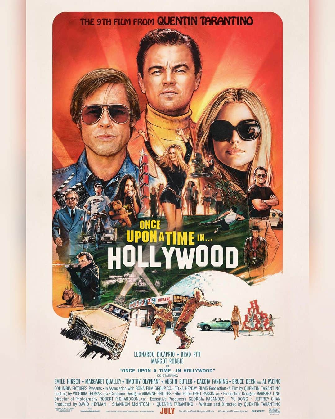 Just Jaredさんのインスタグラム写真 - (Just JaredInstagram)「Brad Pitt, @leonardodicaprio and @margotrobbie appear on the new poster for @onceinhollywood. #BradPitt #LeonardoDiCaprio #MargotRobbie #OnceUponATimeInHollywood Photo: Sony Pictures」6月12日 1時23分 - justjared