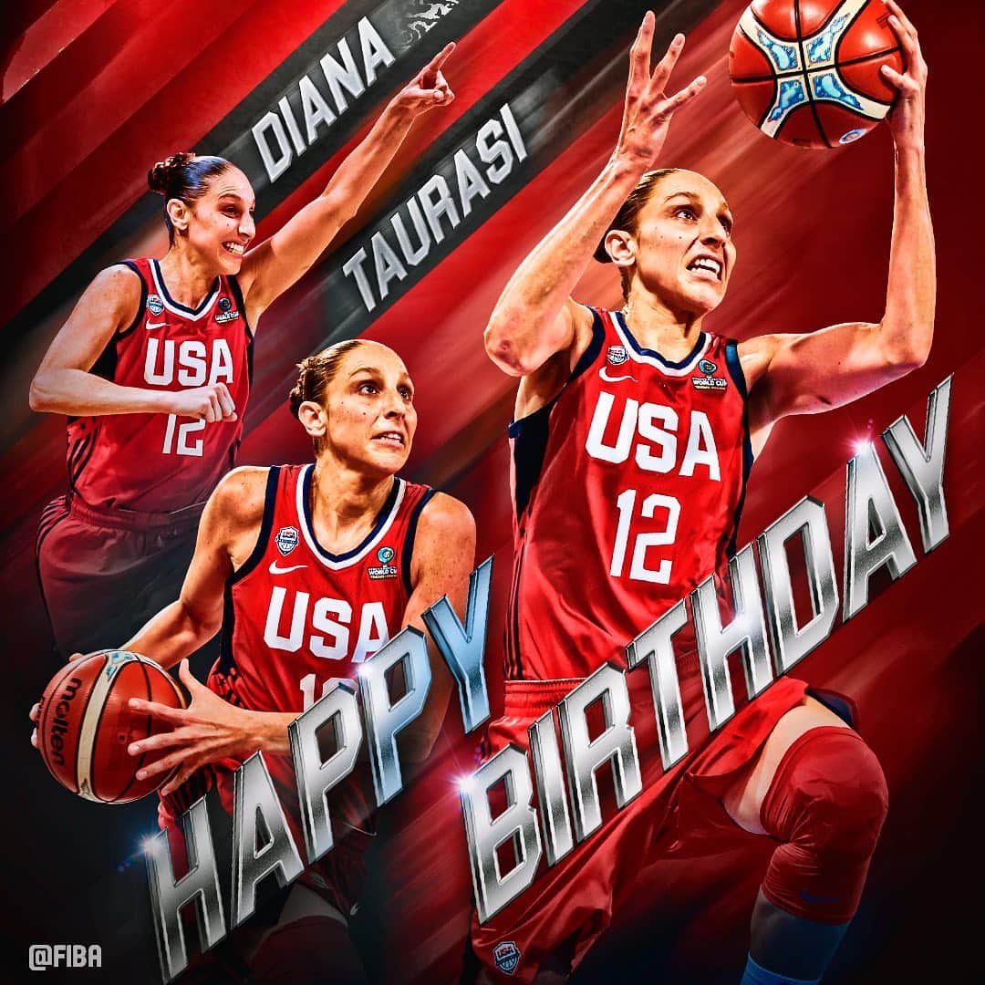 FIBAさんのインスタグラム写真 - (FIBAInstagram)「#HappyBirthday to @USABasketball 🇺🇸 3 x World Champion and 4 x @Olympics Champion Diana Taurasi! 🥇🥇🥇🥇🥇🥇🥇🎉🎊」6月11日 18時07分 - fiba