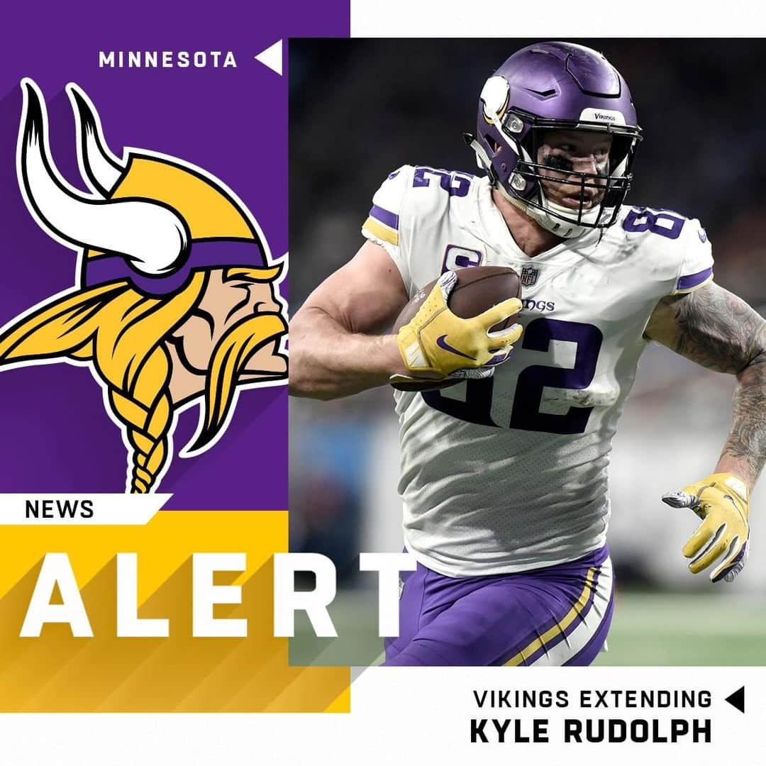 NFLさんのインスタグラム写真 - (NFLInstagram)「Vikings, TE Kyle Rudolph agree to four-year, $36M contract extension. (via @tompelissero) 📷: Jose Juarez/AP」6月11日 21時00分 - nfl