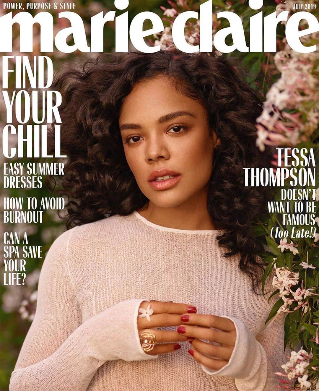 Lacy Redwayさんのインスタグラム写真 - (Lacy RedwayInstagram)「Look how STUNNING my girl looks !! 😭😭😭 ✨ Tessa Thompson ✨ starring on the cover over @marieclairemag 👏🏾👏🏾👏🏾👏🏾 .  Photo by @thomaswhiteside  Styled by @j_errico  Makeup by @babskymakeup  Nails by @stephstonenails  Hair by Me #HairByLacyRedway Production @lizkomroy // #tessathompson #MIBinternational #lacyxtessa」6月11日 21時16分 - lacyredway