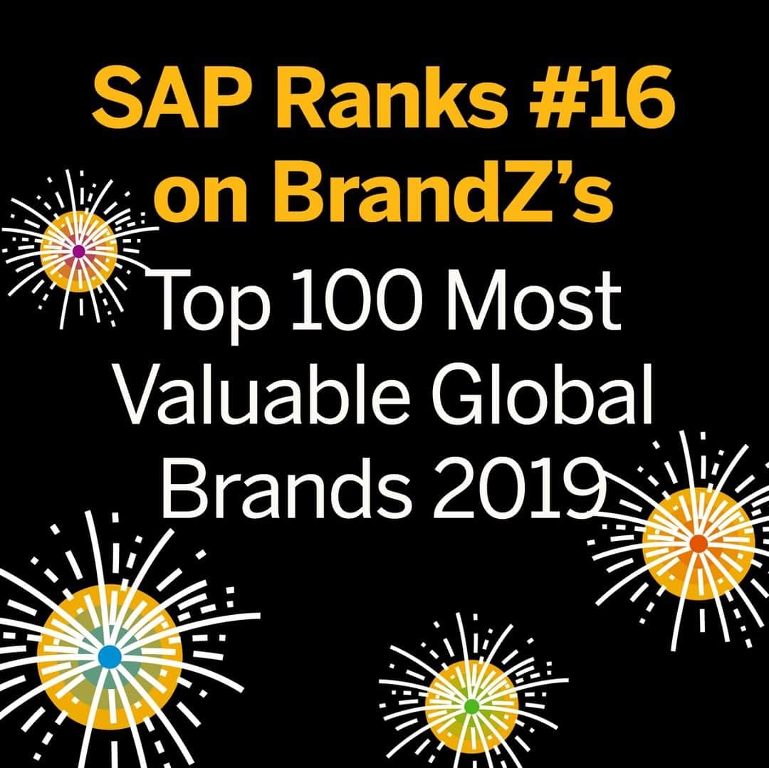 SAPさんのインスタグラム写真 - (SAPInstagram)「SAP is proud to rank #16 on #BrandZ100 Top 100 Global Brands. Let’s innovate together to help companies and communities around the world become #TheBestRun! 🌏 🎉 🙌」6月11日 22時13分 - sap