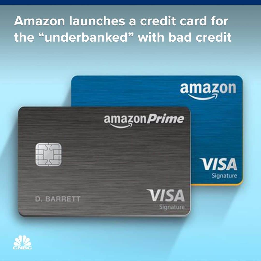 CNBCさんのインスタグラム写真 - (CNBCInstagram)「Amazon wants to get its rewards credit card in more people’s wallets. ⠀ ⠀ The e-commerce giant partnered with bank Synchrony Financial to start a program that lends to shoppers with no credit history or bad credit. Those people would usually be exempt from Amazon’s loyalty cards.⠀ ⠀ The new Amazon card could open the door to huge segment of U.S. buyers. More than 11% of the population has a credit score below 550, according to a 2018 FICO survey.⠀ ⠀ To read more about the new card’s perks, visit the link in bio.⠀ *⠀ *⠀ *⠀ *⠀ *⠀ *⠀ *⠀ *⠀ #amazon #amzn #credit #creditcard #creditscore #amazonprime #prime #rewards #creditcardrewards #bank #fico #ficoscore #business #businessnews #cnbc⠀」6月11日 23時00分 - cnbc
