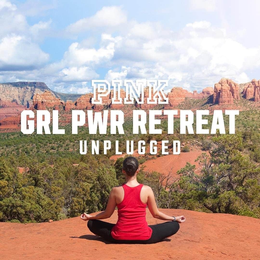 Victoria's Secret PINKさんのインスタグラム写真 - (Victoria's Secret PINKInstagram)「Wanna relax, unwind and unplug with your bestie in Sedona, Arizona?🙏 We’re sending 1 lucky winner and a friend to our PINK GRL PWR Retreat Unplugged. Here’s how to enter to win: 1. Follow @VSPINK on Instagram 2. Tag a friend and comment on this post explaining why you would benefit from a digital detox and include #PINKSweepstakes in your comment. No purch nec. US res only, females ages 18-24 only.  Ends 6/13/19 at 9:59 A.M. Void where prohibited. (Not void in New Jersey). See rules [https://bit.ly/31pRoYk].」6月11日 23時01分 - vspink