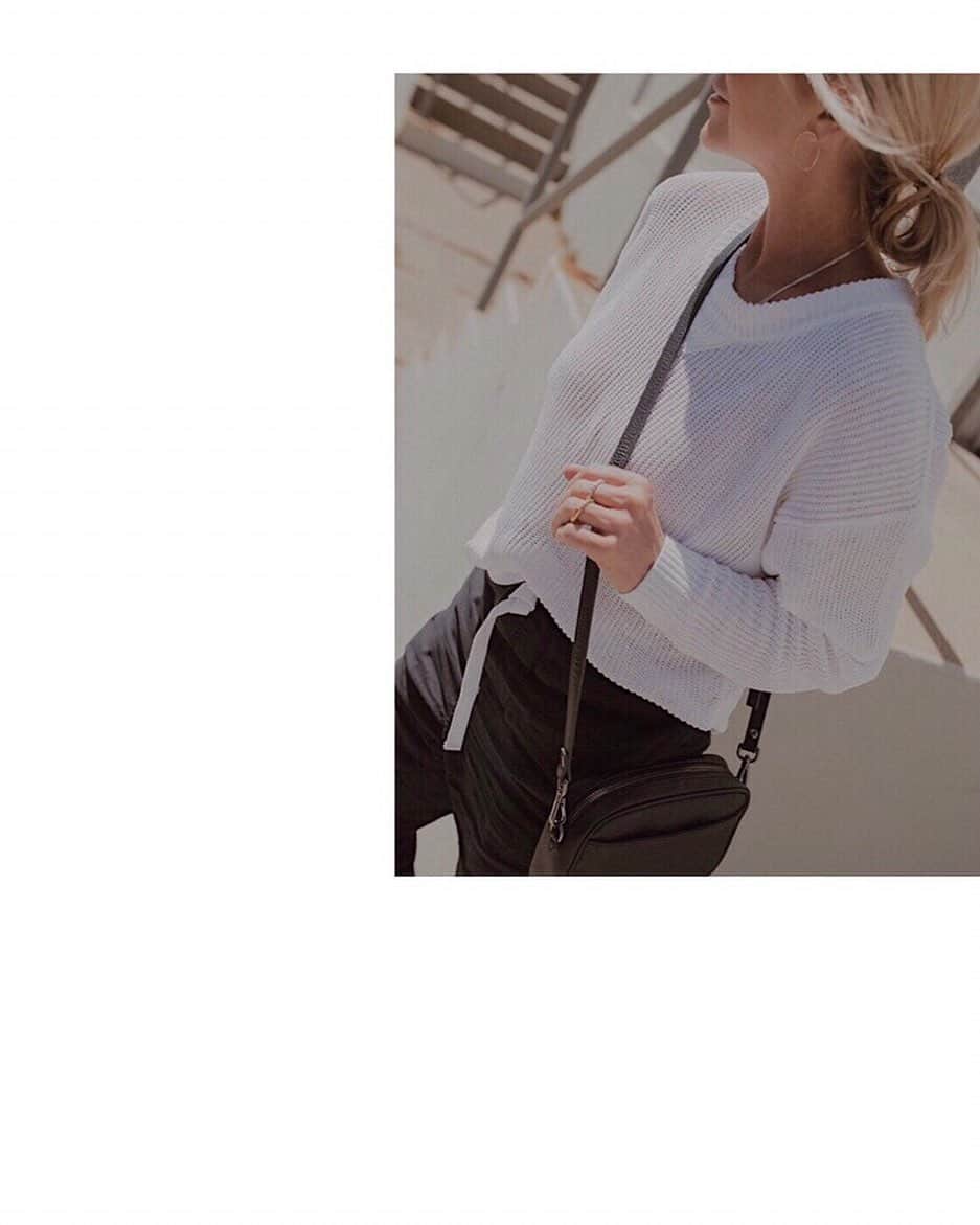 のインスタグラム：「Mid-week errands look effortless in the Hanne Crew with @angiesilvy.」