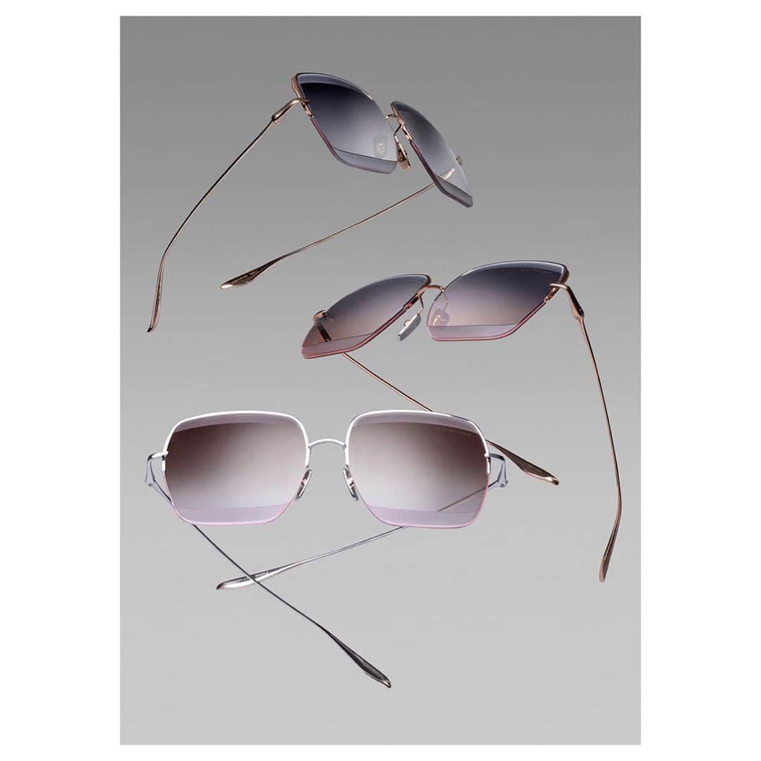 ディタのインスタグラム：「Inspired by the concept of an elegant ‘Sci-Fi Disco’ the Metamat seamlessly bridges the familiar and the new; now available in three colorways at dita.com and DITA Flagships - tap to shop #DITA #DITAeyewear #DITAsunglasses」