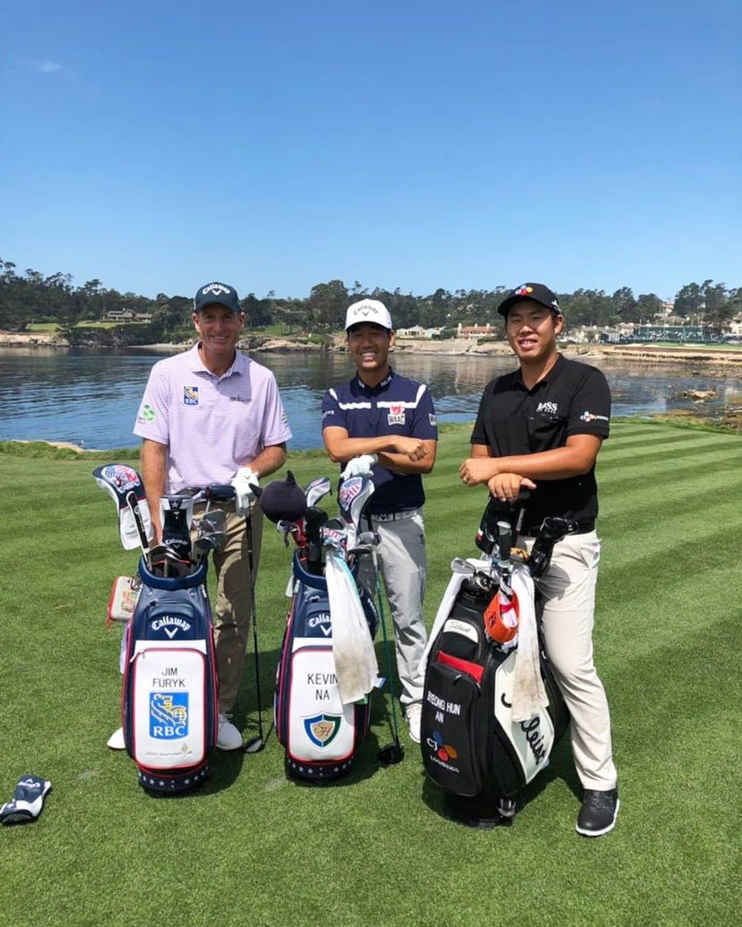 ケビン・ナさんのインスタグラム写真 - (ケビン・ナInstagram)「Tuesday @usopengolf Jim Furyk @benan0917 #pebblebeach #usopen」6月12日 10時13分 - kevinna915