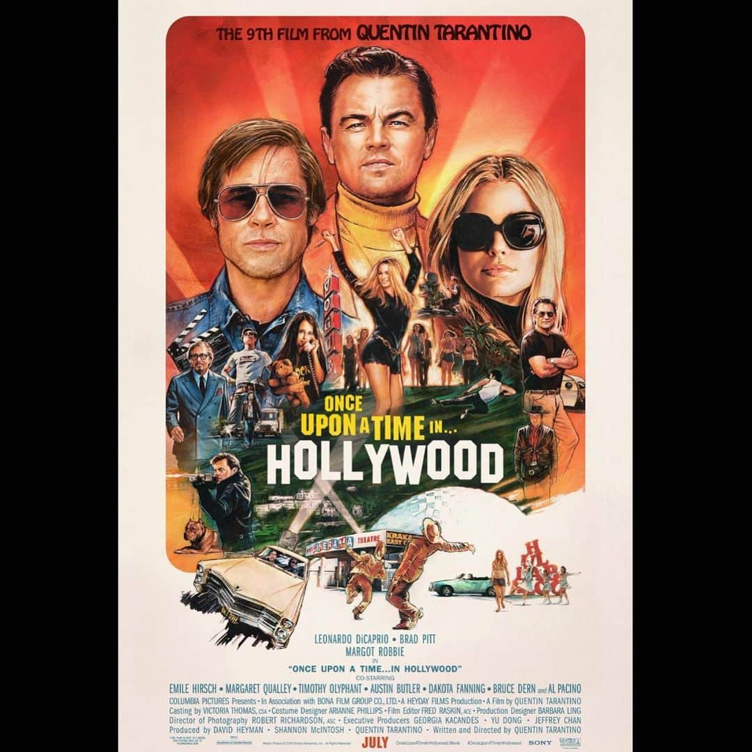 ケヴィン・スミスのインスタグラム：「Holy shit! You made it onto the @onceinhollywood poster, Kiddo! Congrats, @harleyquinnsmith! Back in ‘91, I had a #reservoirdogs poster on my wall. In ‘94, I had the #pulpfiction poster hanging in my office. But now *this* is a #quentintarantino poster that’ll hang in our house forever!  #KevinSmith #harleyquinnsmith #prouddad #quentin #quentintarantino #film #onceuponatimeinhollywood」