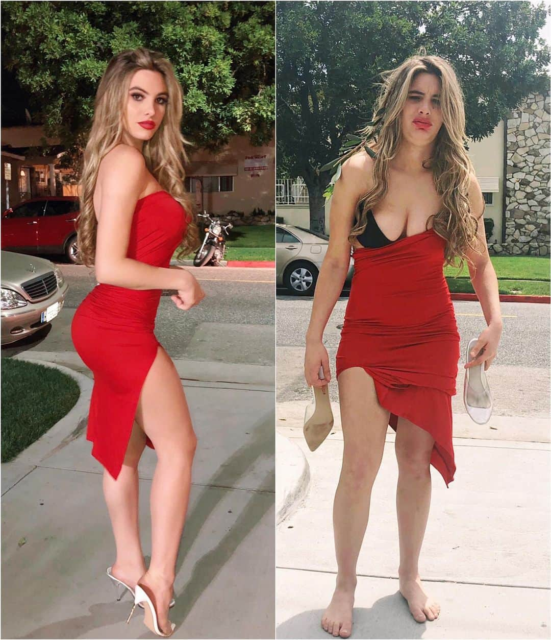 Leleponsさんのインスタグラム写真 - (LeleponsInstagram)「Last night vs. this morning 😔😟 (guess what happened)  mu: @lou_flores」6月12日 3時59分 - lelepons