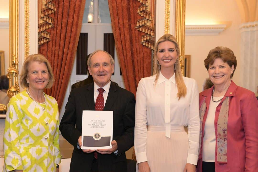 イヴァンカ・トランプさんのインスタグラム写真 - (イヴァンカ・トランプInstagram)「Today, I was on the Hill to unveil the Administration’s comprehensive Women, Peace and Security (#WPS) Strategy.  #WGDP recognizes that good defense policy requires women’s participation and empowerment, yet women are critically underrepresented in conflict-resolution and post-conflict peace building efforts. (2% of mediators, 3% of military personnel, 9% of negotiators globally)  Further, 14 out of 17 countries that rank the lowest on the gender discrimination indicator were involved in armed conflict in the past two decades.  Almost 20 years after @unitednations Resolution 1325, the U.S. is proud to show leadership as the first and only Country in the world to codify Women, Peace and Security; bipartisan legislation signed into law by President Trump. 🇺🇸」6月12日 7時47分 - ivankatrump