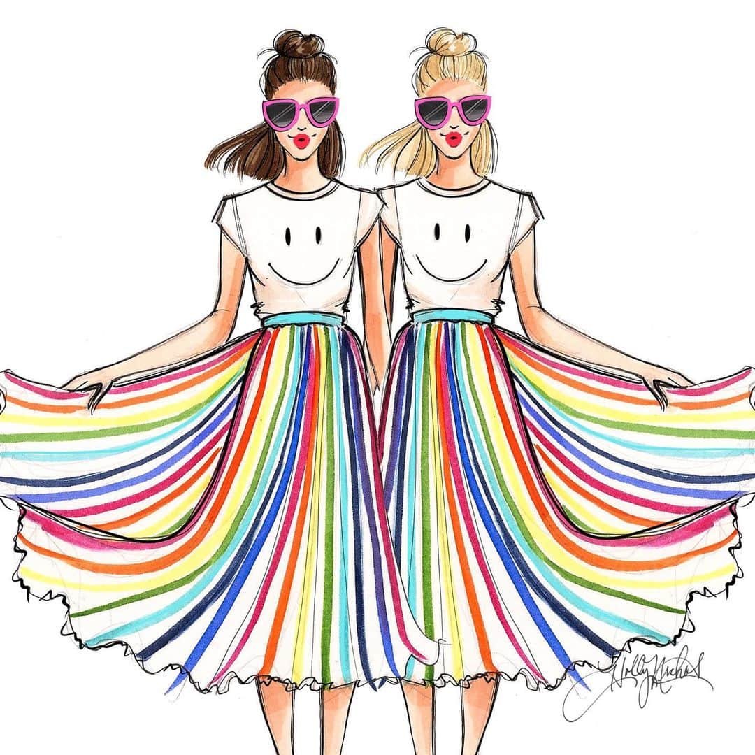 Holly Nicholsさんのインスタグラム写真 - (Holly NicholsInstagram)「All smiles, every day 🌈 . {and with your choice of skin tone/hair}. Hnillustration.etsy.com #fashionillustration #hnicholsillustration #fashiondrawing #rainbow #copicmarkers #etsy #prints #planneraddict」6月12日 8時58分 - hnicholsillustration