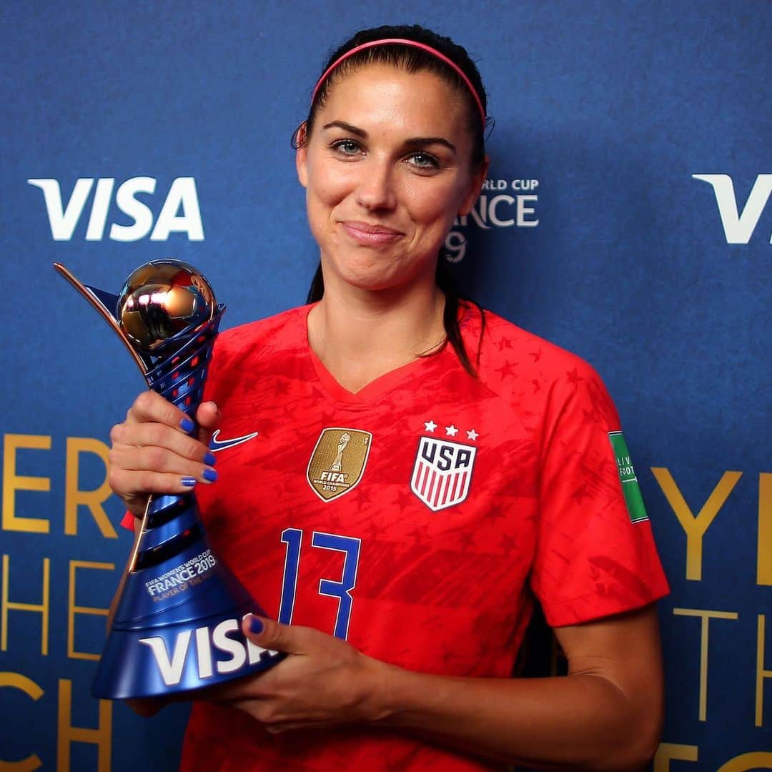 のインスタグラム：「. Alex Morgan scored 5 goals in opening game! （2019.06.11） . 📷Photo by Cathrin Mueller - FIFA/FIFA via Getty Images . #モーガン #AlexMorgan #AM13 @alexmorgan13 #USA #アメリカ代表 #🇺🇸 #FIFAWWC #FIFAWomensWorldCup #FIFA #女子ワールドカップ #ワールドカップ #football #サッカーキング #⚽️#サッカー」