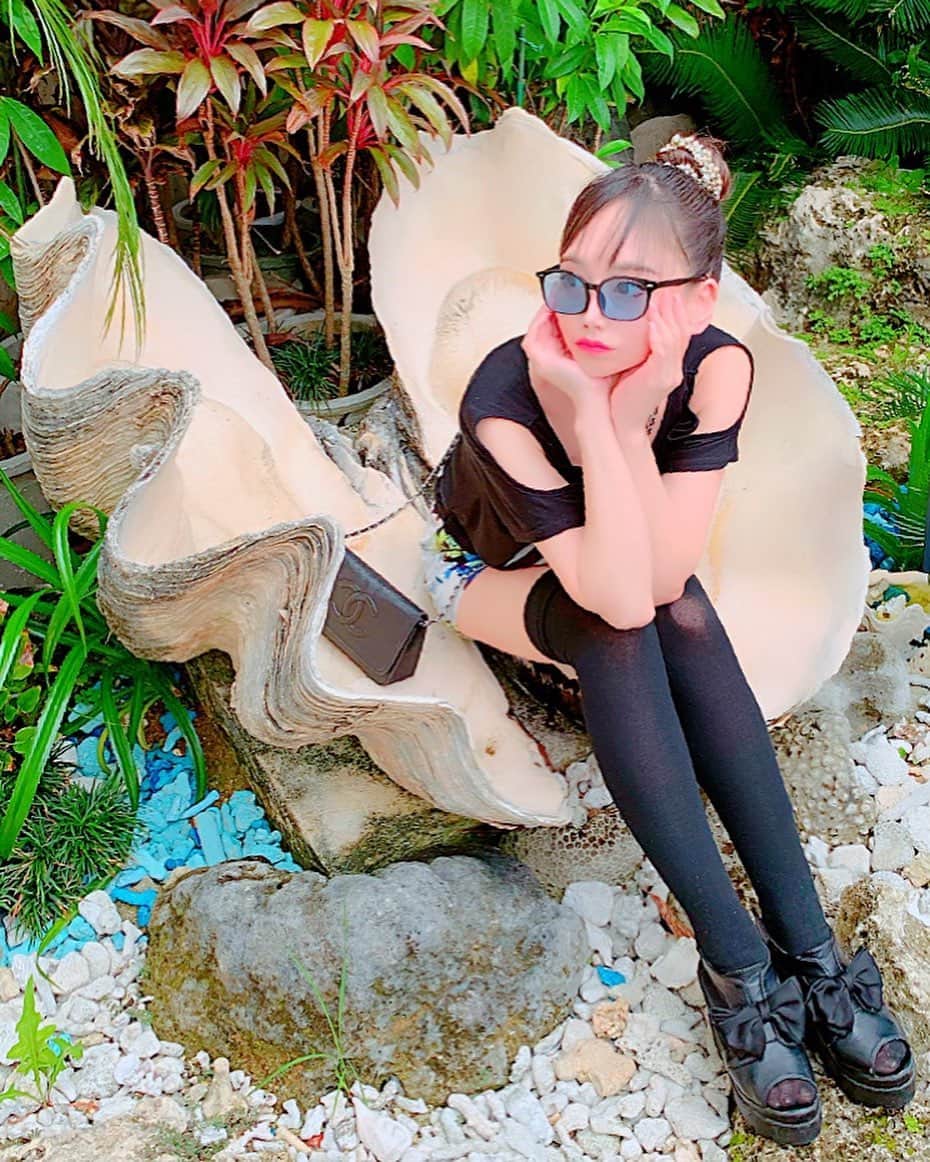 のインスタグラム：「旅人は沖縄なうww🏝﻿ ﻿ #沖縄﻿ #那覇﻿ #南国﻿ #梅雨﻿ #梅雨時期﻿ #常夏﻿ #シャコ貝」