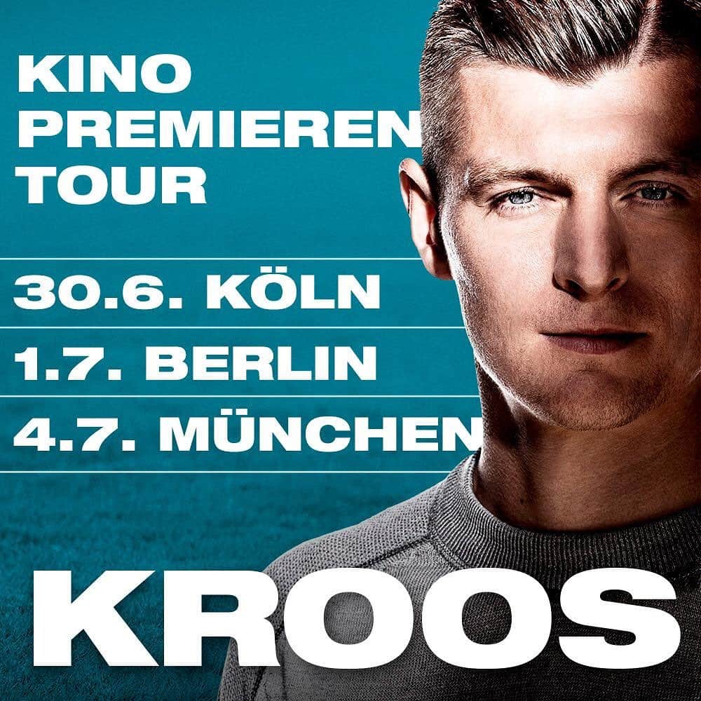 トニ・クロースさんのインスタグラム写真 - (トニ・クロースInstagram)「Premierentour von KROOS am 30.6. in Köln, 1.7. in Berlin und 4.7 in München! Ich bin dabei. Ihr auch? ➡️➡️➡️https://www.kroos-derfilm.de.」6月12日 18時50分 - toni.kr8s