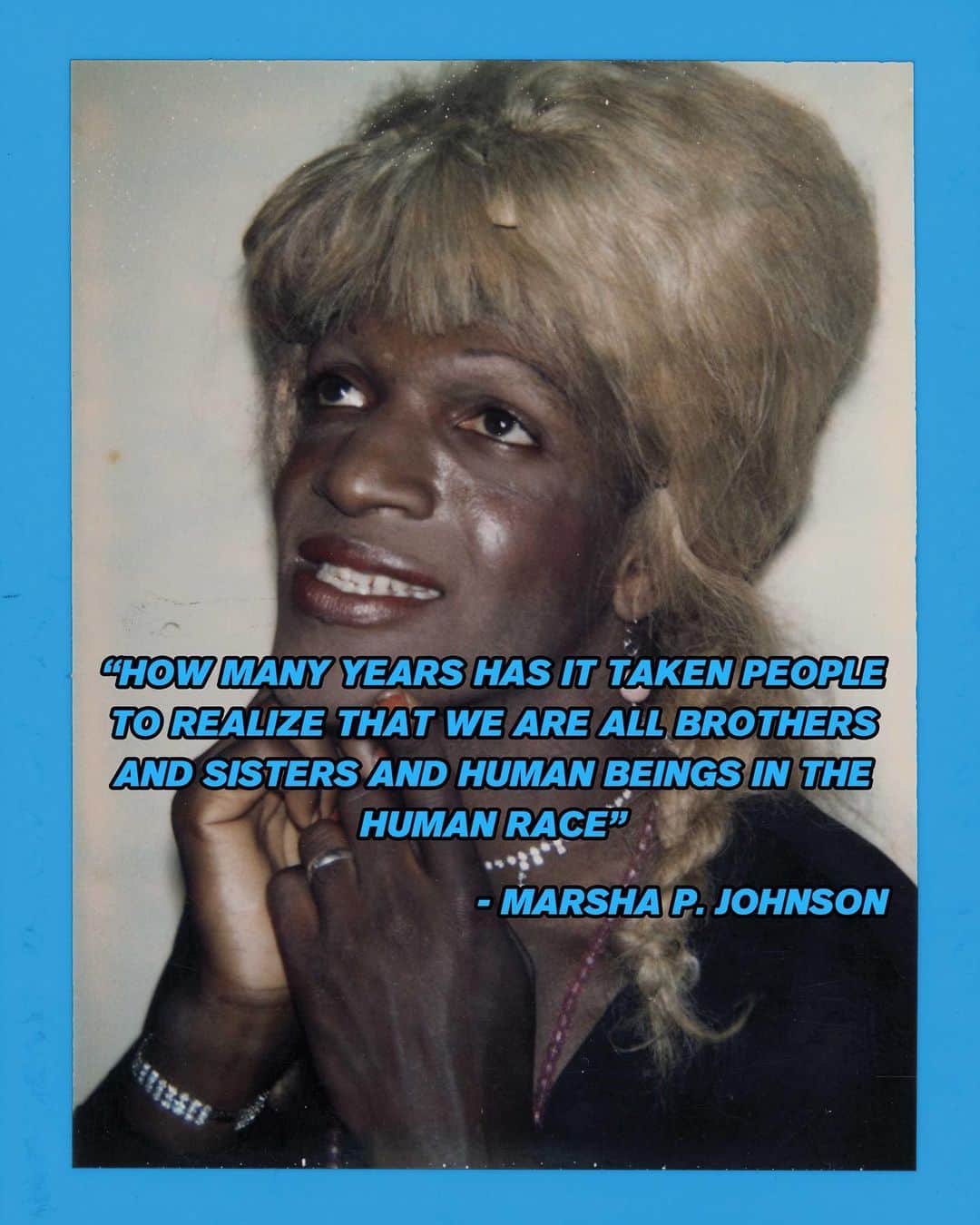 ハウスオブホランドさんのインスタグラム写真 - (ハウスオブホランドInstagram)「Marsha P. Johnson was an African-American transgender woman who was an LGBTQ rights activist and pioneer who spearheaded the Stonewall Uprising in 1969. Johnson was a founding member of the Gay Liberation Front, and also co-founded S.T.A.R. a transgender rights group which also had a shelter for homeless trans teens and drag queens. ⠀⠀⠀⠀⠀⠀⠀⠀⠀ 📸 @warholpopart  #houseofholland #marshapjohnson #pridemonth #andywarhol」6月12日 19時16分 - houseofholland