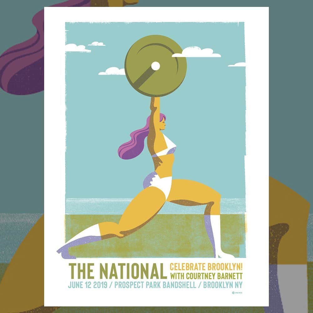 コートニー・バーネットのインスタグラム：「Brooklyn tonight!! ❤️ Doors 6pm. Cb 7pm. @thenational 8:15pm. Poster by @spike_press」