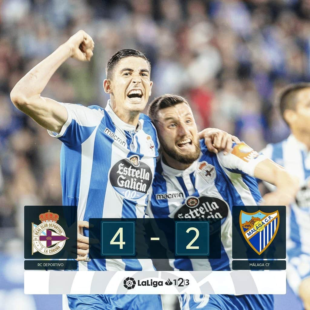 LFPさんのインスタグラム写真 - (LFPInstagram)「@rcdeportivo win the first battle in the #PlayOffLaLiga123! 💙💪🏻 • #Depor #Malaga #CarlosFernandez #BorjaValle #LaLiga123 #LaLiga」6月13日 5時50分 - laliga