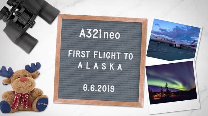 アメリカン航空さんのインスタグラム写真 - (アメリカン航空Instagram)「Getting some northern exposure with #NeosFirst flight to Alaska!  #Swipe #SwipeRight #Neo #A321Neo #Fleet #Bird #First #Flight #FirstFlight #New #Member #Family #American #Airlines #AmericanAir #ANC #Alaska #Plane #AmericanAirlines #AATeam」6月13日 5時57分 - americanair