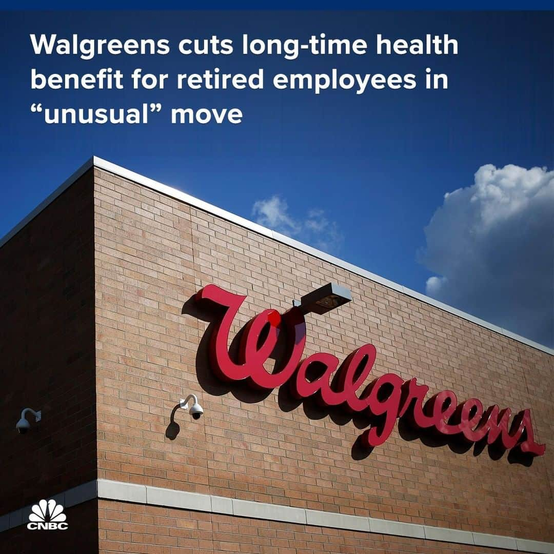 CNBCさんのインスタグラム写真 - (CNBCInstagram)「Walgreens cut a health benefit that about 550 retirees receive, citing “rising and unpredictable healthcare costs” in a letter from September.⠀ ⠀ ▪️The pharmacy chain said it would stop subsidizing medical benefits for former employees who hadn’t turned 64 by March 31.⠀ ⠀ ▪️Retirees receive the subsidies, which are based on years worked at Walgreens, before they turn 65 and are eligible for Medicare. ⠀ ⠀ ▪️The cut comes at a time when U.S. companies are searching for ways to curb rising health costs and trim retirement benefits to reduce obligations.⠀ ⠀ Read more, at the link in our bio.⠀ ⠀ *⠀ *⠀ *⠀ *⠀ *⠀ *⠀ *⠀ *⠀ ⠀ #walgreens #healthinsurance #medicare #health #medicine #wellness #physician #care #insurance  #healthcare #news #cnbc #business #businessnews」6月12日 23時01分 - cnbc