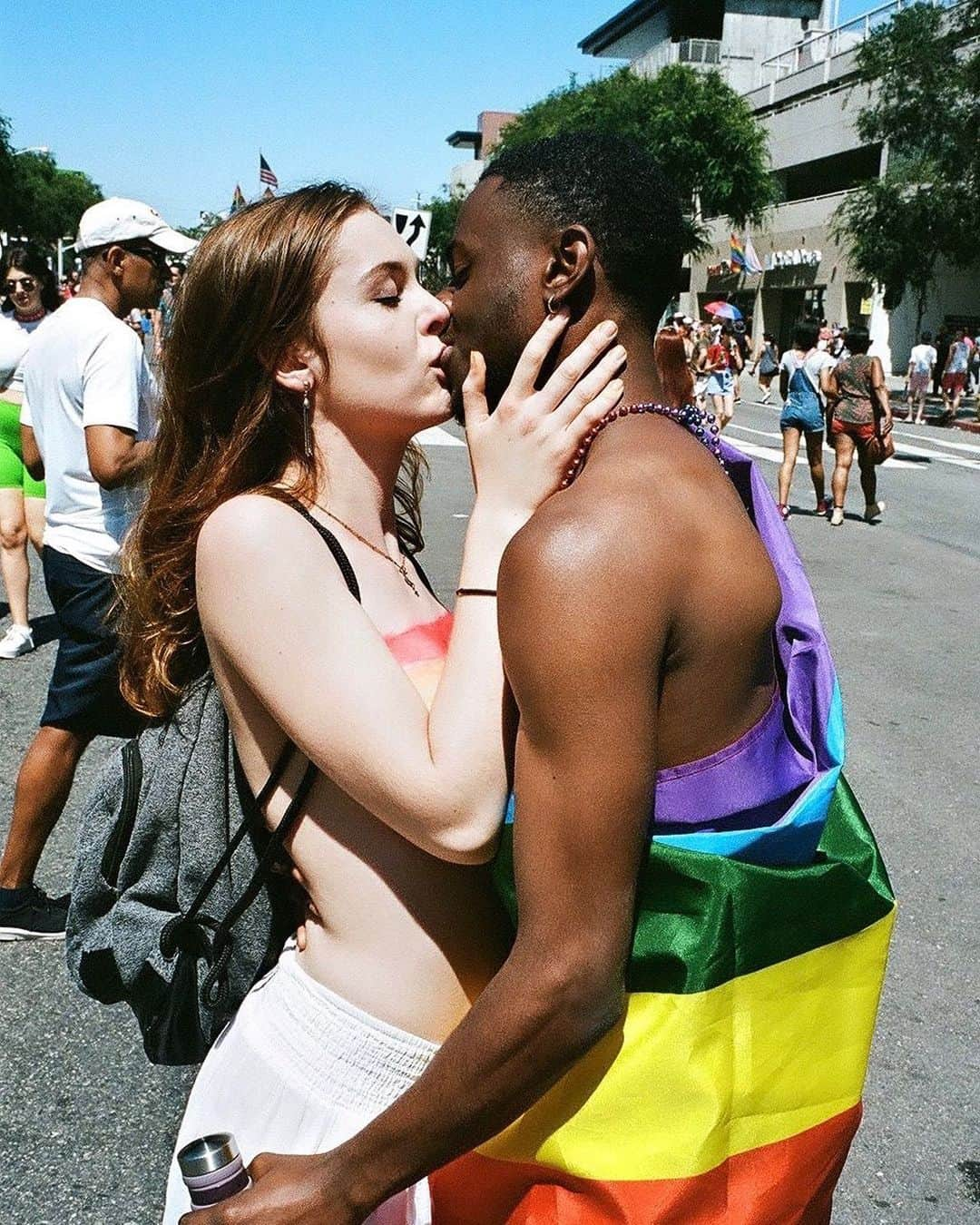 Vogue Runwayさんのインスタグラム写真 - (Vogue RunwayInstagram)「Ed Templeton's photos of LA Pride parade-goers of all shapes, colors, ages and sizes form a technicolor collage of the many, many faces of love—whether you’re a shirtless cowboy, a pink-haired drag queen, guys in mesh shirts, guys with tattoos, or babes in pasties. Tap the link in our bio to see all of Templeton's photos from Los Angeles Pride. Photographed by @ed.templeton」6月12日 23時08分 - voguerunway