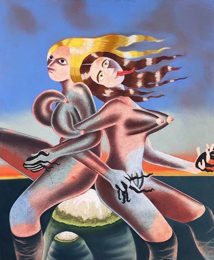Juxtapoz Magazineさんのインスタグラム写真 - (Juxtapoz MagazineInstagram)「Big mood courtesy of London based artist @sara.anstis」6月12日 23時47分 - juxtapozmag