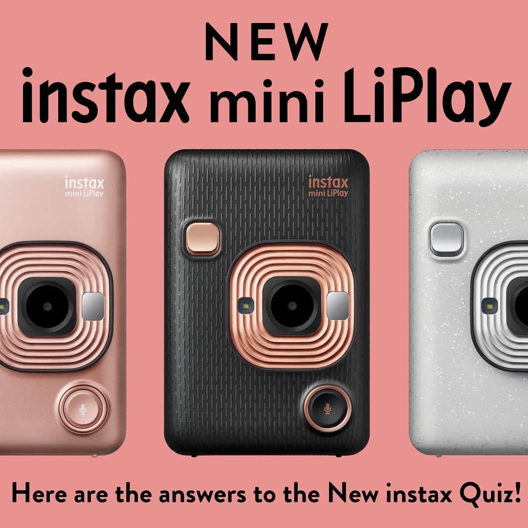 Fujifilm Instax North Americaさんのインスタグラム写真 - (Fujifilm Instax North AmericaInstagram)「✨Introducing✨ LiPlay, the latest instax hybrid camera and printer. There are amazing features in the #newinstax to explore. Here are just a few highlights: > Add sound, music or voices at the time of taking photo, and add QR code to the print to play it back…. a first! > Enhance photos with a rich variety of frames > Enable a remote shooting function using your smartphone  And here are the answers to the quizzes to win a LiPlay: ﻿﻿ Quiz 1: What is the surprising new feature equipped in the new instax? It’s a camera, but can also be a printer!  Quiz 2: Which weighs the same as the new instax? (3) 500ml water bottle half-filled!  #instax #Newinstax #Neweranewinstax#liplay #miniliplay#instaxminiliplay #guessthenewfeature」6月13日 0時03分 - fujifilm_instax_northamerica